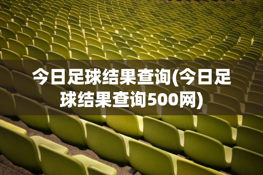 今日足球结果查询(今日足球结果查询500网)