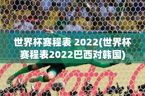 世界杯赛程表 2022(世界杯赛程表2022巴西对韩国)